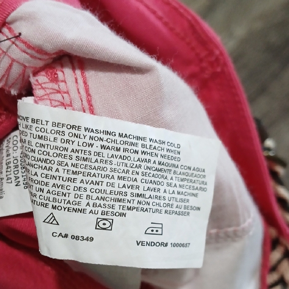 NWT Women's CORAL Shorts with Braided Belt, BANDOLINOS, sz 12P - Picture 8 of 9